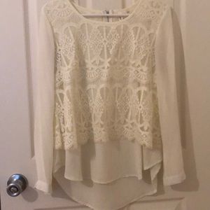 Ivory lace top sz S